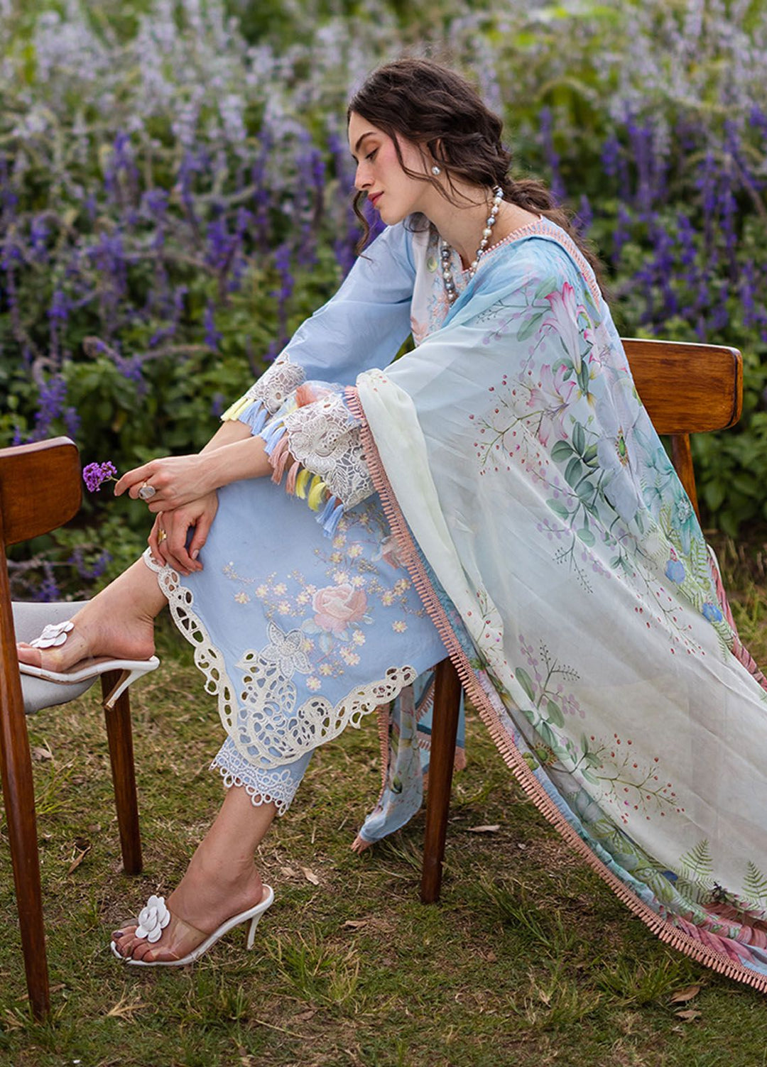 The Secret Garden by Mushq Embroidered Lawn Suits Unstitched 3 Piece MQ24SG D-7A Solara - Summer Collection