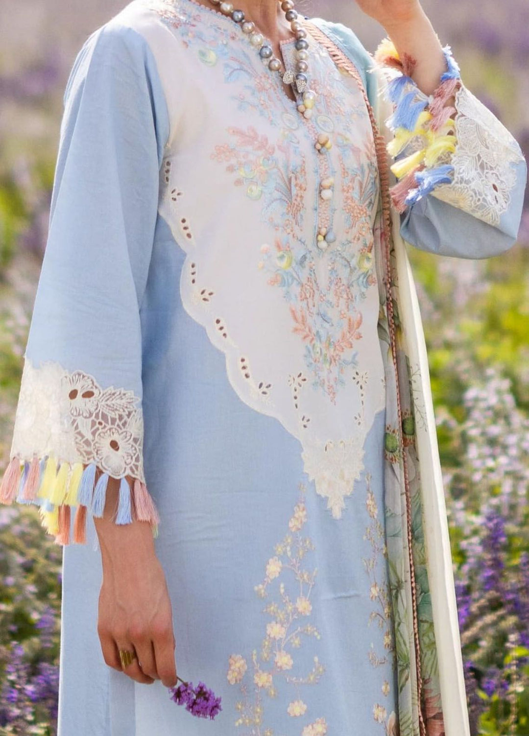 The Secret Garden by Mushq Embroidered Lawn Suits Unstitched 3 Piece MQ24SG D-7A Solara - Summer Collection