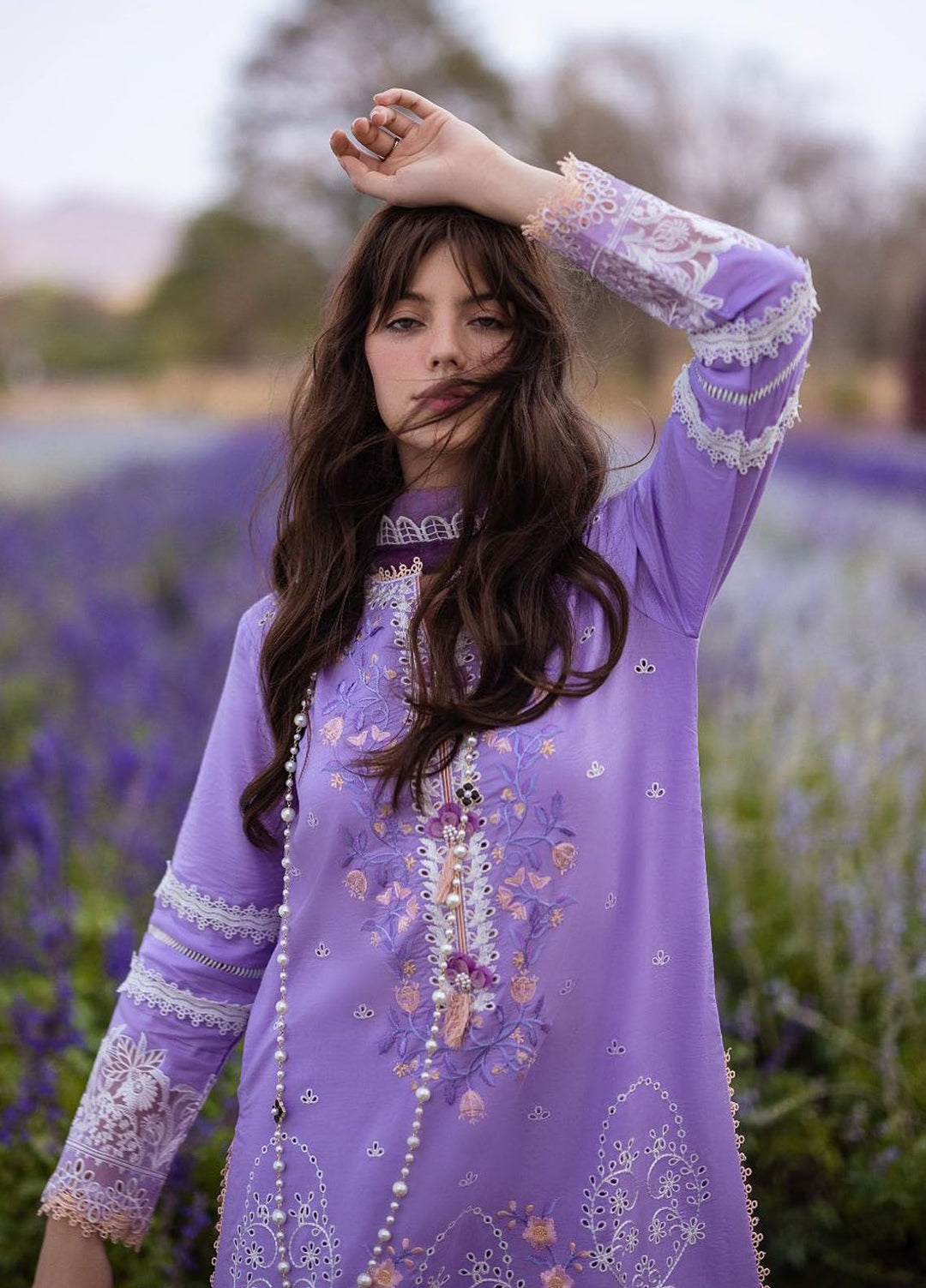 The Secret Garden by Mushq Embroidered Lawn Suits Unstitched 3 Piece MQ24SG D-8B Zyra - Summer Collection