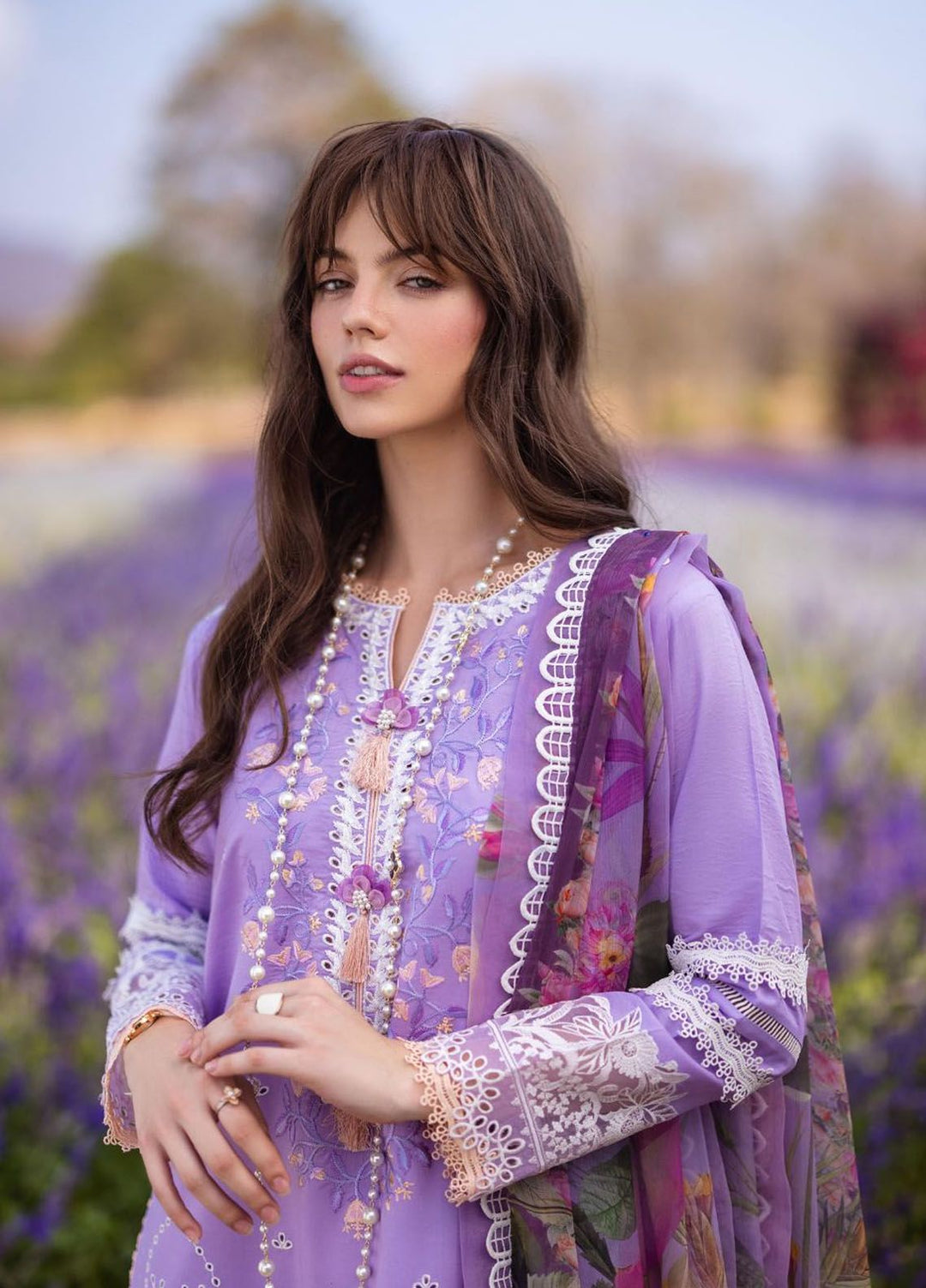 The Secret Garden by Mushq Embroidered Lawn Suits Unstitched 3 Piece MQ24SG D-8B Zyra - Summer Collection