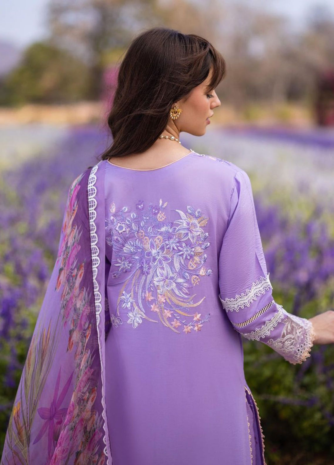 The Secret Garden by Mushq Embroidered Lawn Suits Unstitched 3 Piece MQ24SG D-8B Zyra - Summer Collection