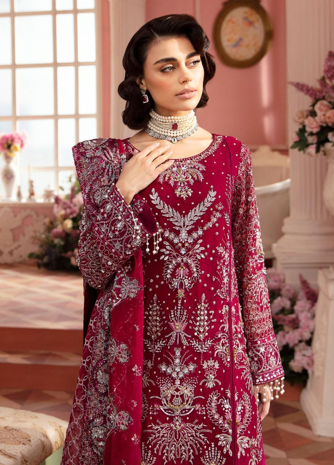 The Secret Garden By Nureh Embroidered Chiffon Suits Unstitched 4 Piece NU24SG NL-59 Charlotte - Luxury Collection