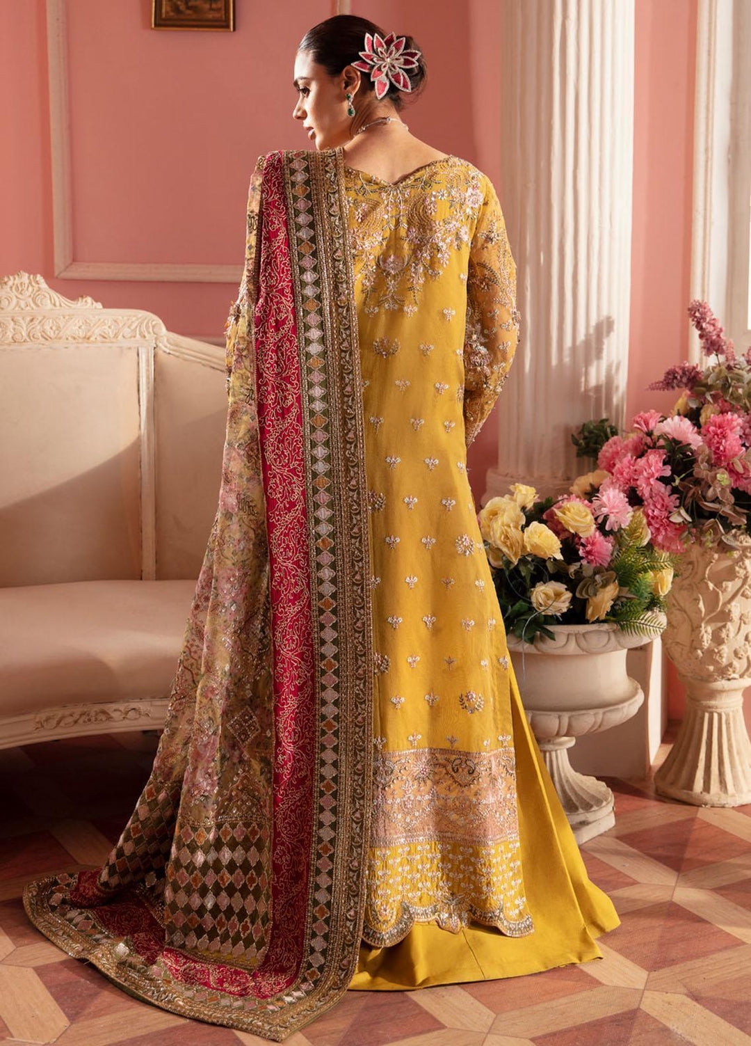 The Secret Garden By Nureh Embroidered Organza Suits Unstitched 4 Piece NU24SG NL-60 Florence - Luxury Collection