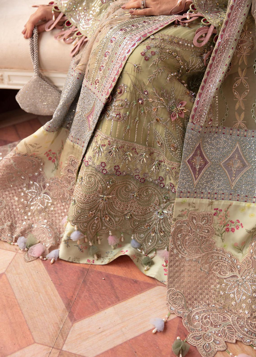 The Secret Garden By Nureh Embroidered Chiffon Suits Unstitched 4 Piece NU24SG NL-61 Mary - Luxury Collection