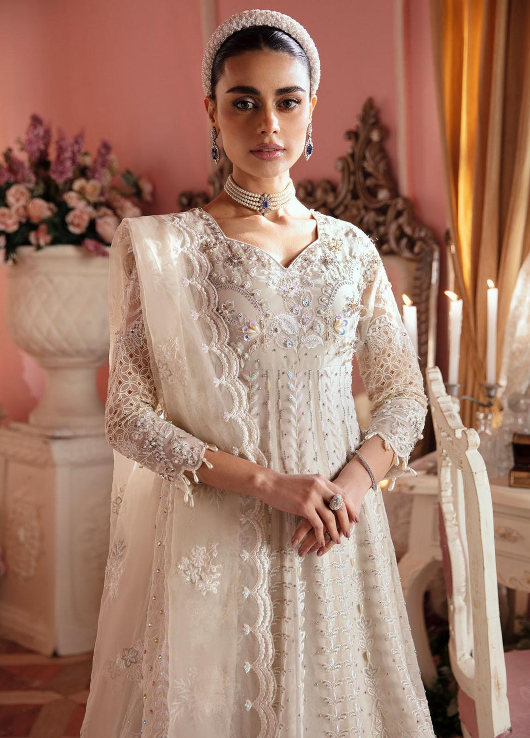 The Secret Garden By Nureh Embroidered Organza Suits Unstitched 4 Piece NU24SG NL-62 Selina - Luxury Collection