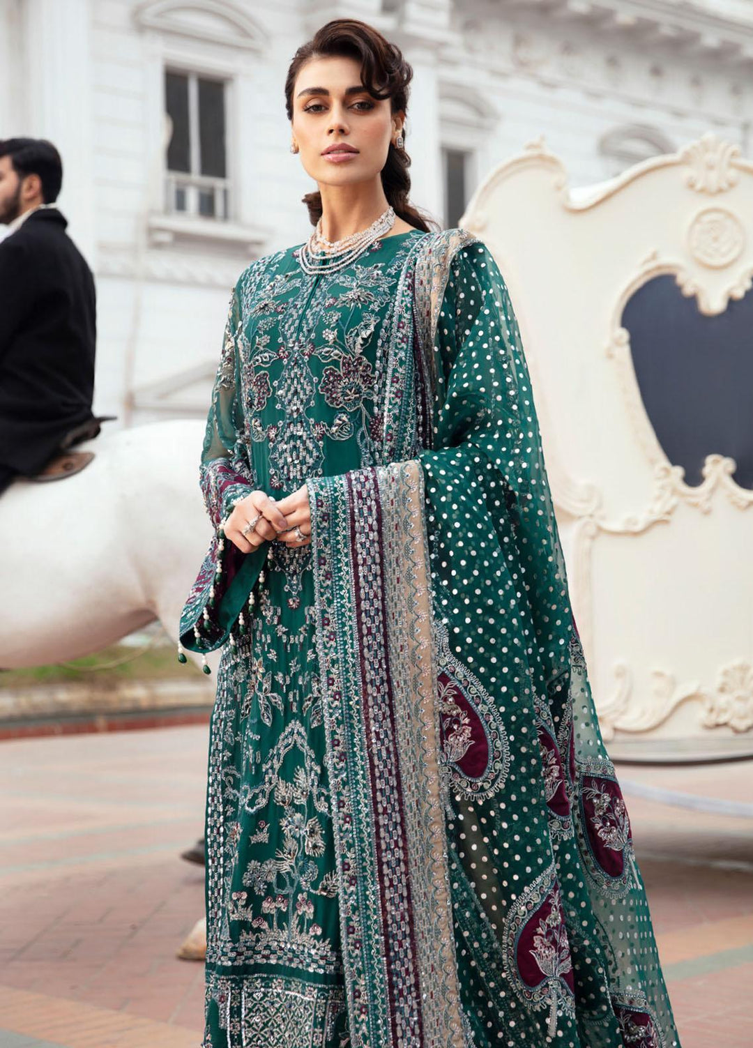 The Secret Garden By Nureh Embroidered Chiffon Suits Unstitched 4 Piece NU24SG NL-63 Victoria - Luxury Collection