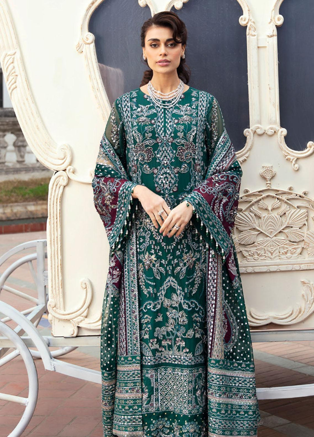 The Secret Garden By Nureh Embroidered Chiffon Suits Unstitched 4 Piece NU24SG NL-63 Victoria - Luxury Collection