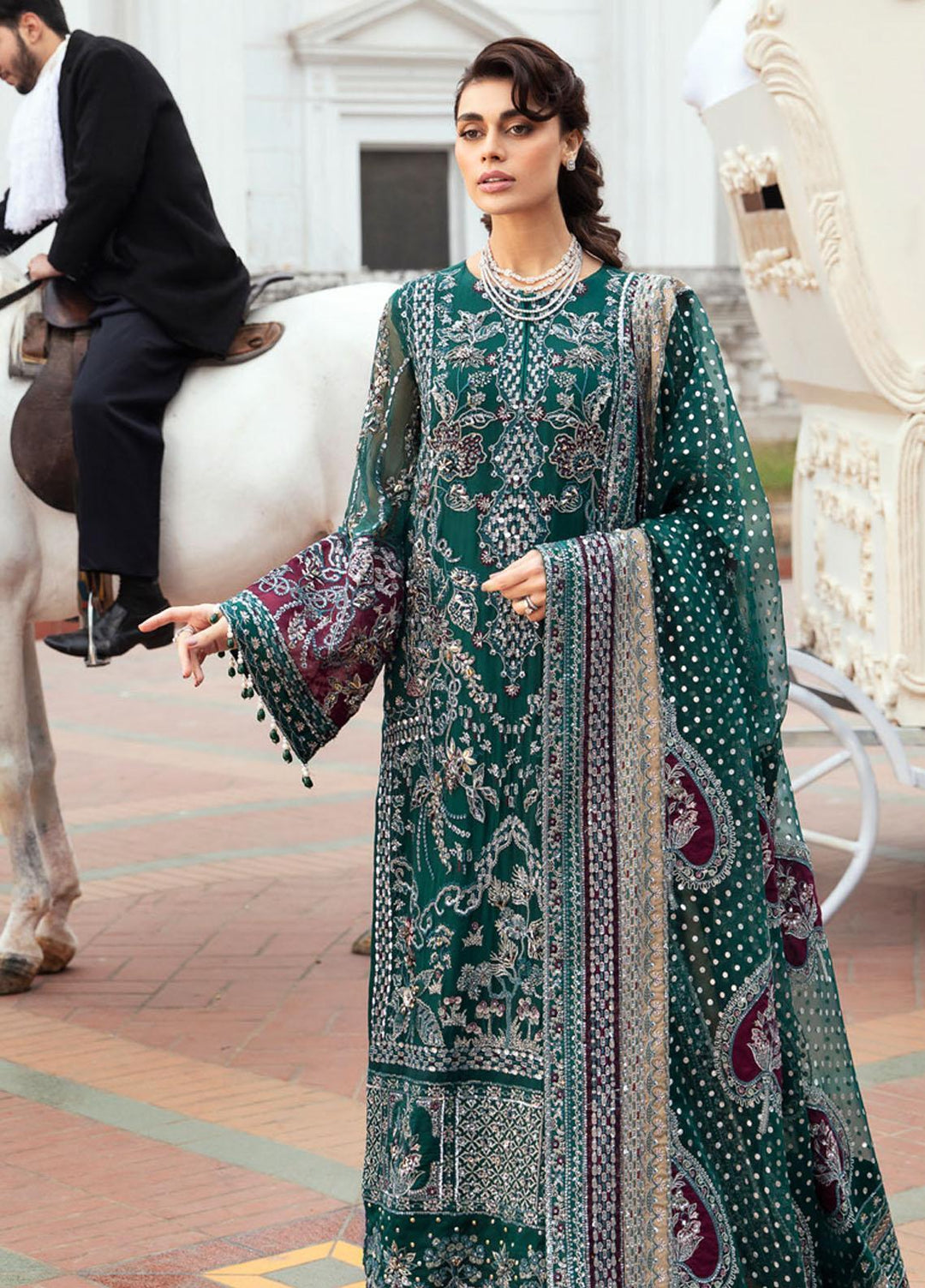 The Secret Garden By Nureh Embroidered Chiffon Suits Unstitched 4 Piece NU24SG NL-63 Victoria - Luxury Collection