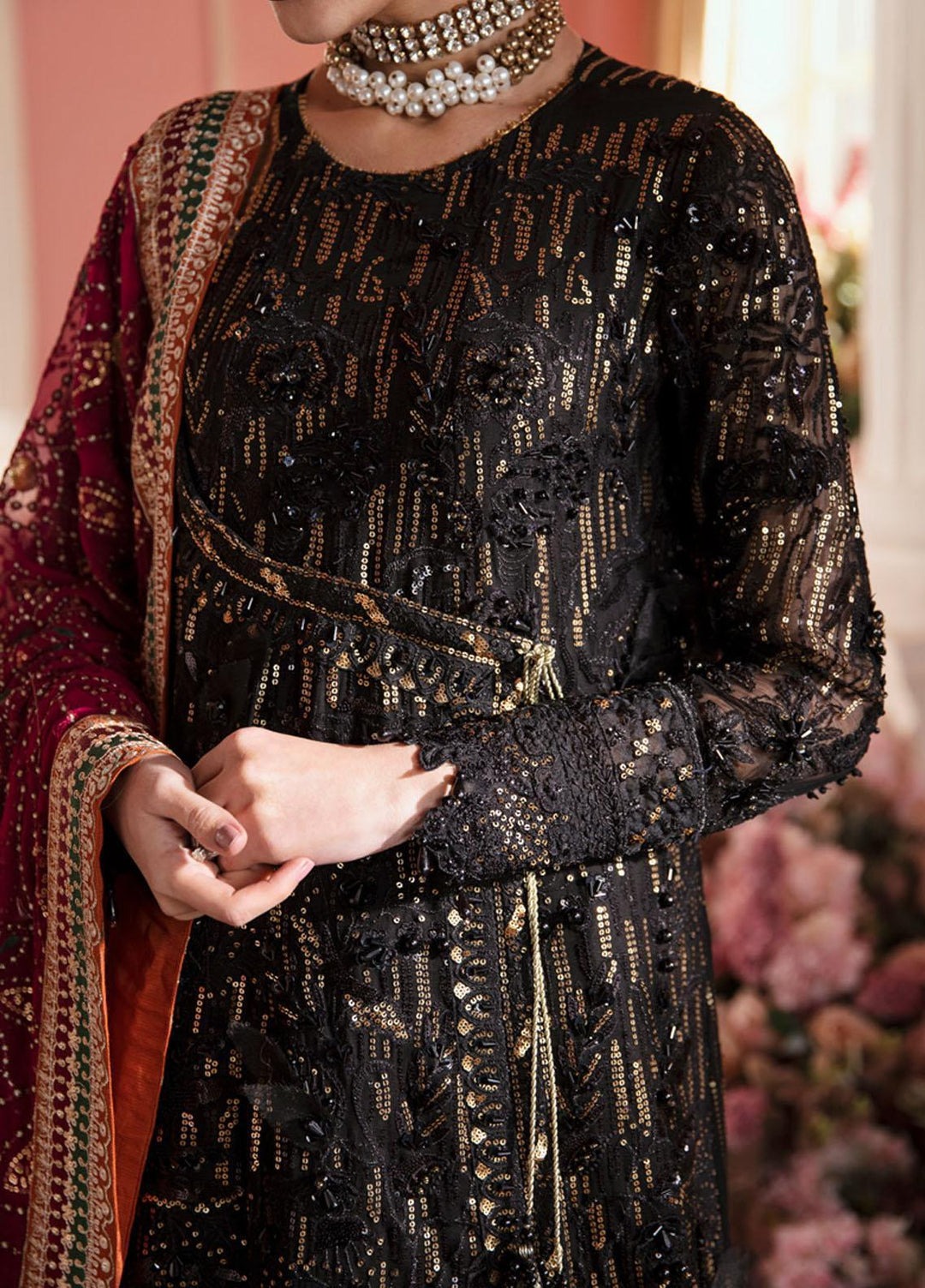 The Secret Garden By Nureh Embroidered Chiffon Suits Unstitched 4 Piece NU24SG NL-64 Stella - Luxury Collection