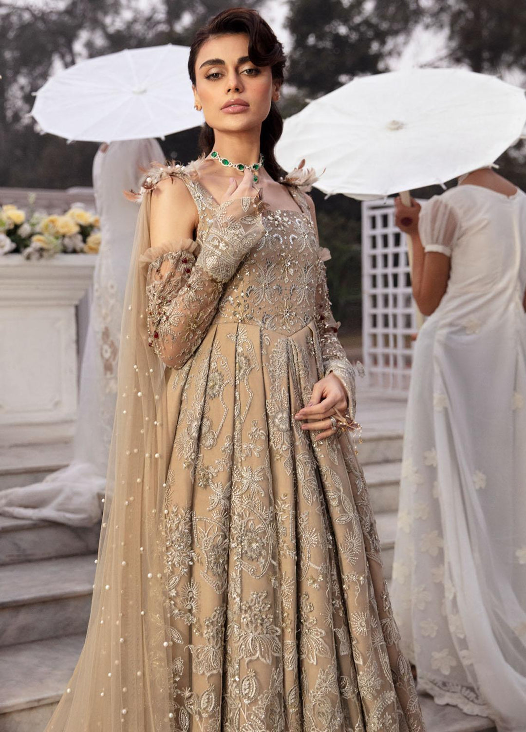 The Secret Garden By Nureh Embroidered Net Suits Unstitched 4 Piece NU24SG NL-65 Clara - Luxury Collection