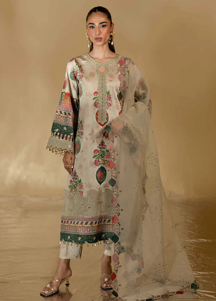 The Silk Edit by Nureh Embroidered Silk Suits Unstitched 3 Piece NU25TSE S-20 - Festive Collection