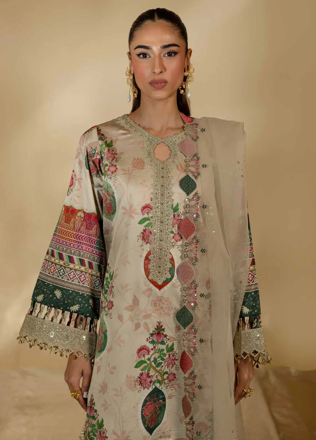 The Silk Edit by Nureh Embroidered Silk Suits Unstitched 3 Piece NU25TSE S-20 - Festive Collection