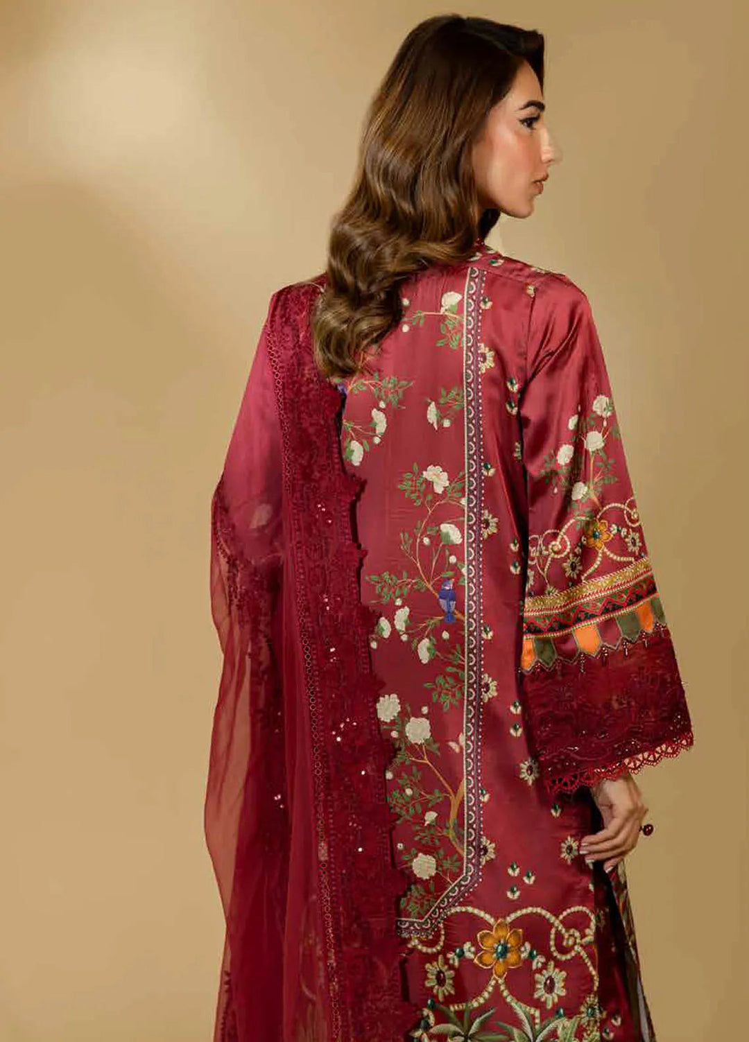 The Silk Edit by Nureh Embroidered Silk Suits Unstitched 3 Piece NU25TSE S-22 - Festive Collection