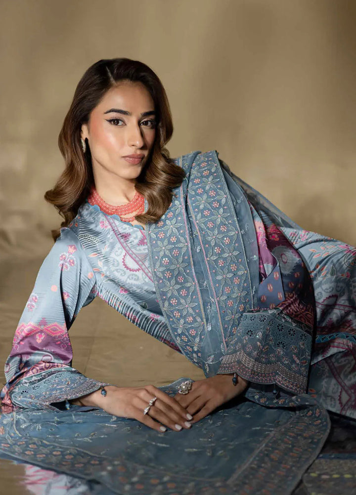 The Silk Edit by Nureh Embroidered Silk Suits Unstitched 3 Piece NU25TSE S-23 - Festive Collection