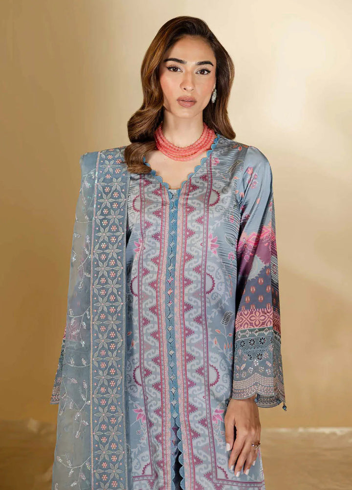The Silk Edit by Nureh Embroidered Silk Suits Unstitched 3 Piece NU25TSE S-23 - Festive Collection
