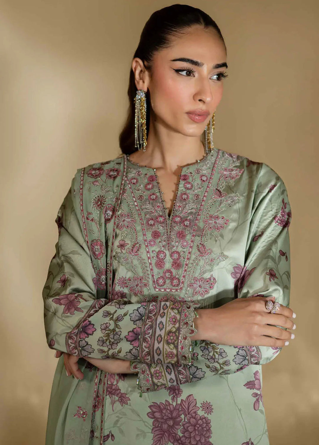 The Silk Edit by Nureh Embroidered Silk Suits Unstitched 3 Piece NU25TSE S-25 - Festive Collection