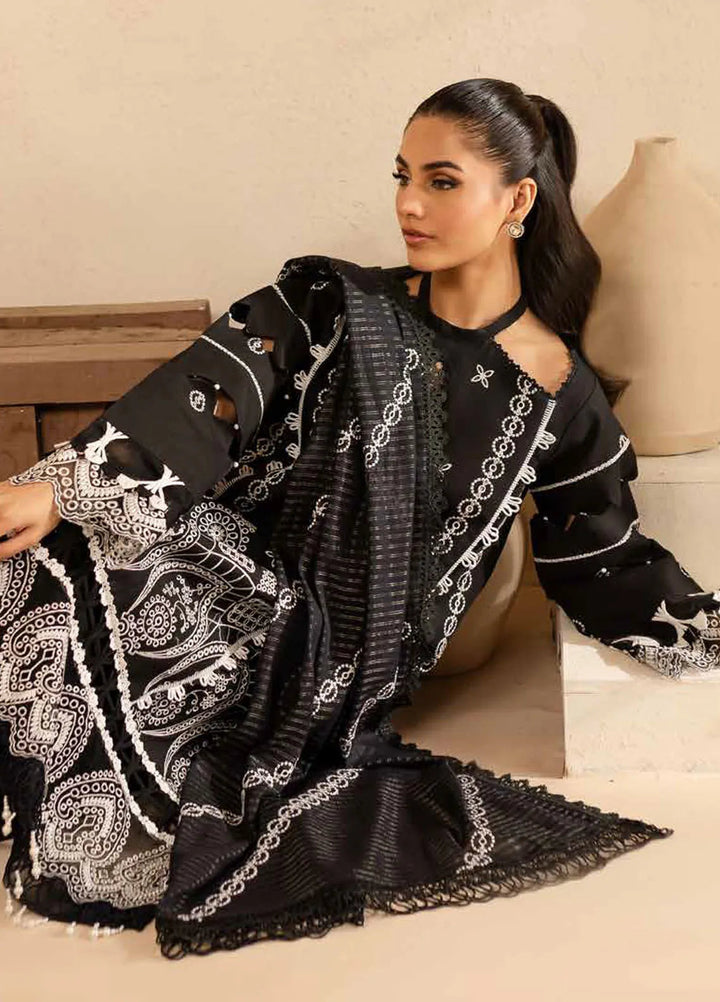 The Summer Garden By Parishay Embroidered Lawn Suit Unstitched 3 Piece PR25TS SG-01 - Summer Collection