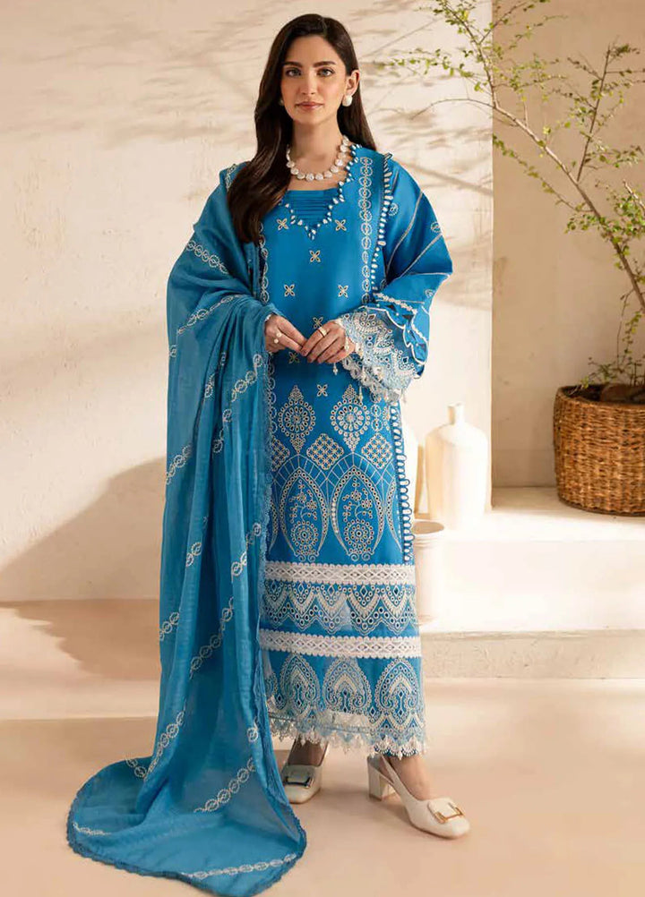 The Summer Garden By Parishay Embroidered Lawn Suit Unstitched 3 Piece PR25TS SG-02 - Summer Collection