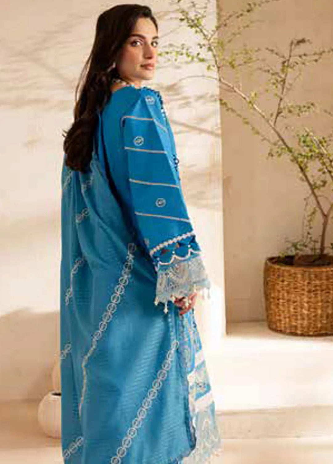 The Summer Garden By Parishay Embroidered Lawn Suit Unstitched 3 Piece PR25TS SG-02 - Summer Collection