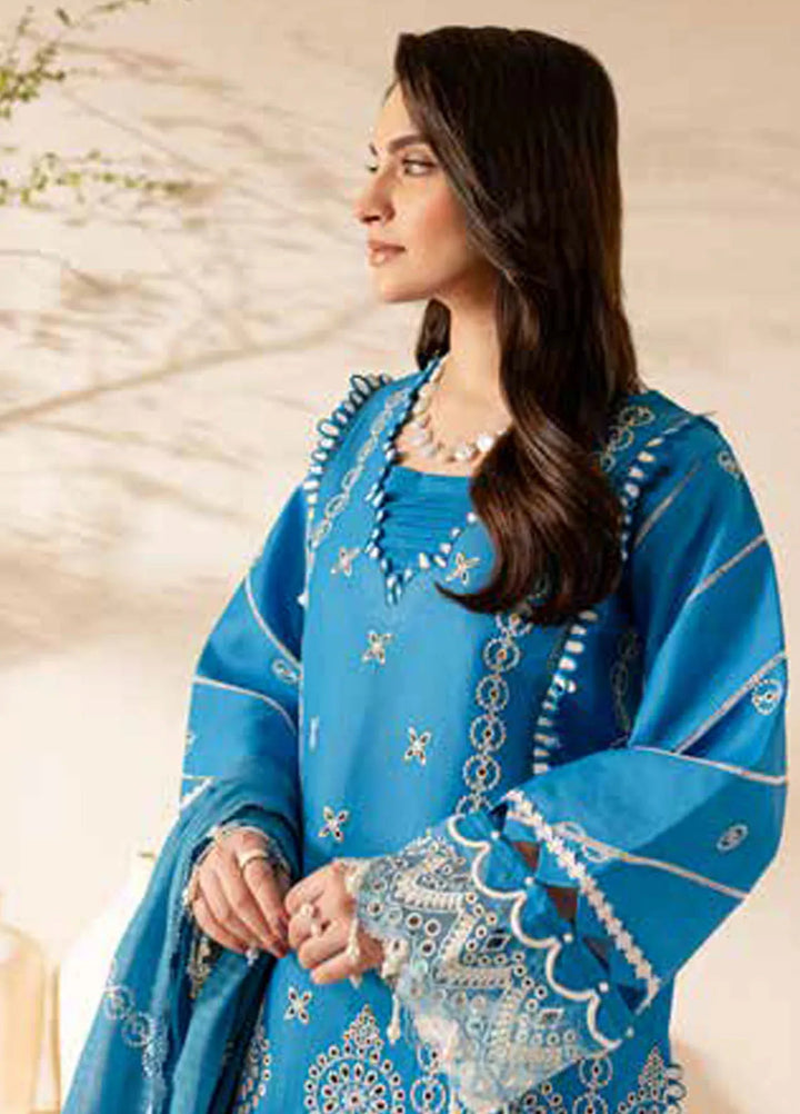 The Summer Garden By Parishay Embroidered Lawn Suit Unstitched 3 Piece PR25TS SG-02 - Summer Collection