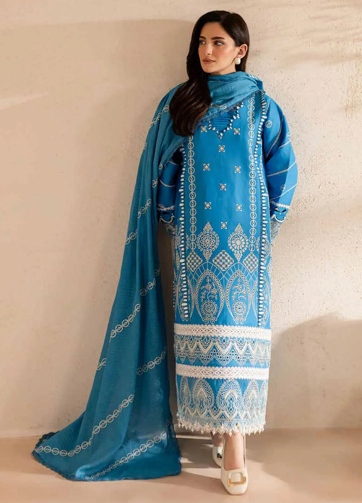 The Summer Garden By Parishay Embroidered Lawn Suit Unstitched 3 Piece PR25TS SG-02 - Summer Collection