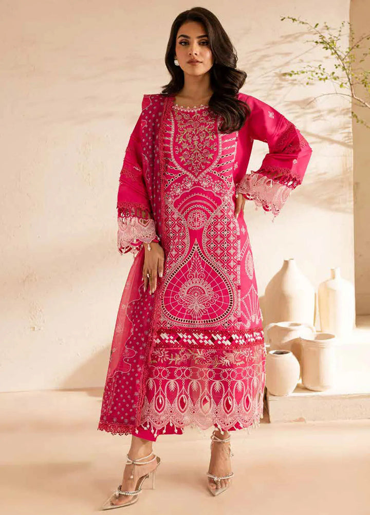 The Summer Garden By Parishay Embroidered Lawn Suit Unstitched 3 Piece PR25TS SG-04 - Summer Collection