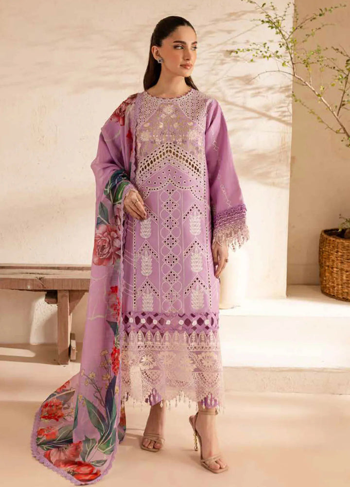The Summer Garden By Parishay Embroidered Lawn Suit Unstitched 3 Piece PR25TS SG-05 - Summer Collection