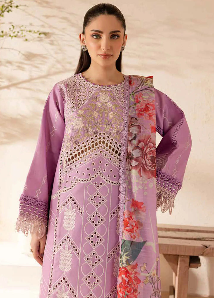 The Summer Garden By Parishay Embroidered Lawn Suit Unstitched 3 Piece PR25TS SG-05 - Summer Collection