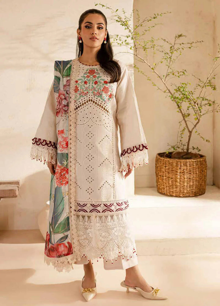 The Summer Garden By Parishay Embroidered Lawn Suit Unstitched 3 Piece PR25TS SG-06 - Summer Collection