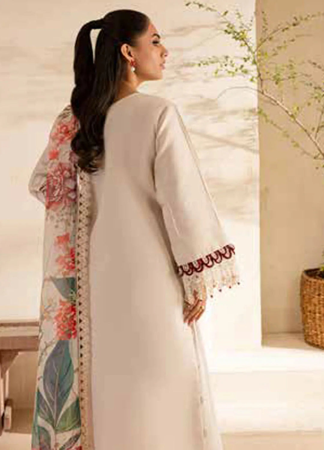 The Summer Garden By Parishay Embroidered Lawn Suit Unstitched 3 Piece PR25TS SG-06 - Summer Collection