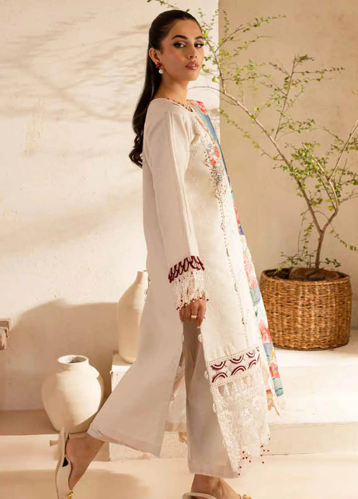 The Summer Garden By Parishay Embroidered Lawn Suit Unstitched 3 Piece PR25TS SG-06 - Summer Collection