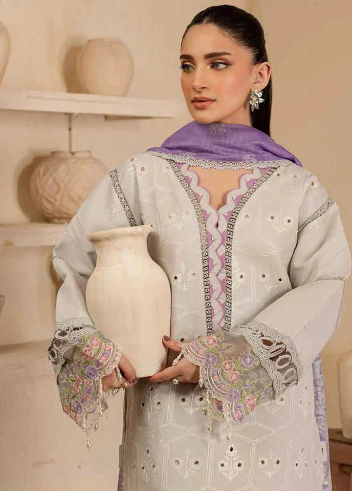 The Summer Garden By Parishay Embroidered Lawn Suit Unstitched 3 Piece PR25TS SG-07 - Summer Collection