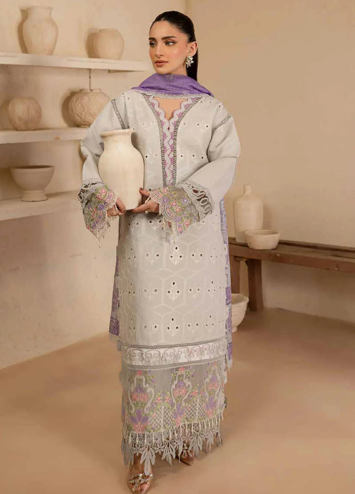 The Summer Garden By Parishay Embroidered Lawn Suit Unstitched 3 Piece PR25TS SG-07 - Summer Collection