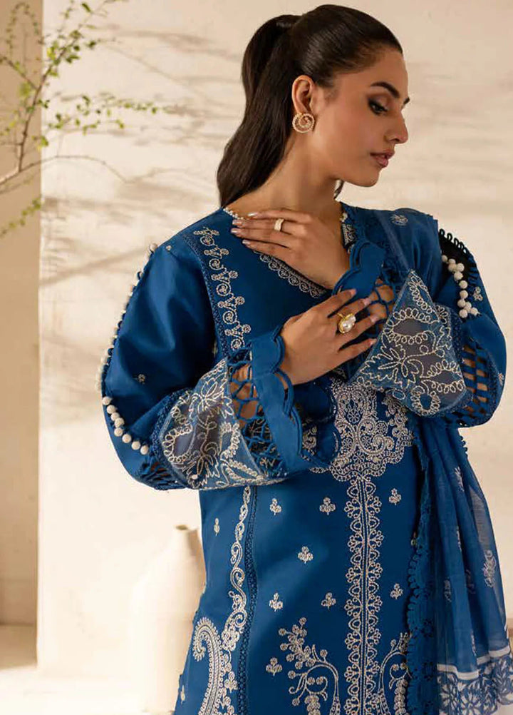 The Summer Garden By Parishay Embroidered Lawn Suit Unstitched 3 Piece PR25TS SG-08 - Summer Collection