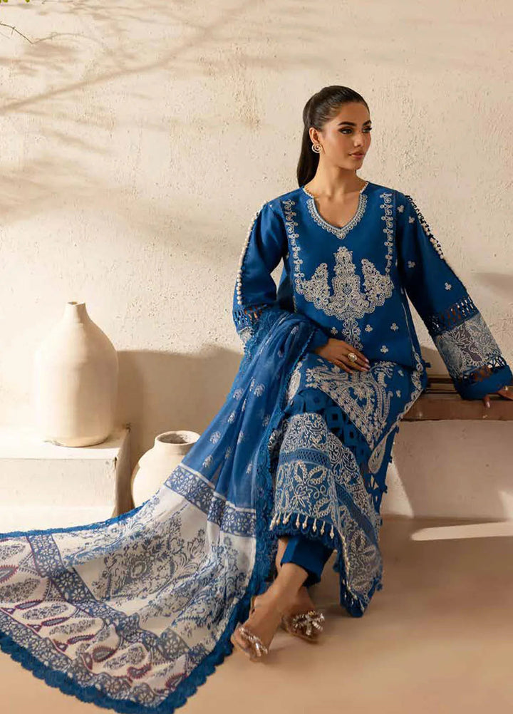 The Summer Garden By Parishay Embroidered Lawn Suit Unstitched 3 Piece PR25TS SG-08 - Summer Collection