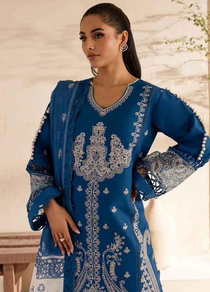 The Summer Garden By Parishay Embroidered Lawn Suit Unstitched 3 Piece PR25TS SG-08 - Summer Collection