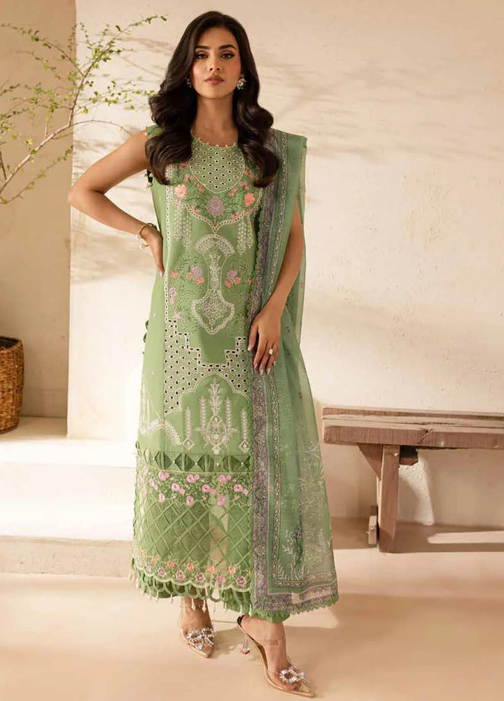 The Summer Garden By Parishay Embroidered Lawn Suit Unstitched 3 Piece PR25TS SG-09 - Summer Collection