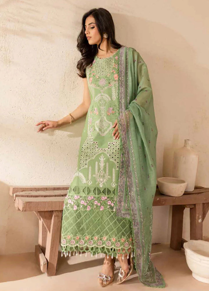The Summer Garden By Parishay Embroidered Lawn Suit Unstitched 3 Piece PR25TS SG-09 - Summer Collection