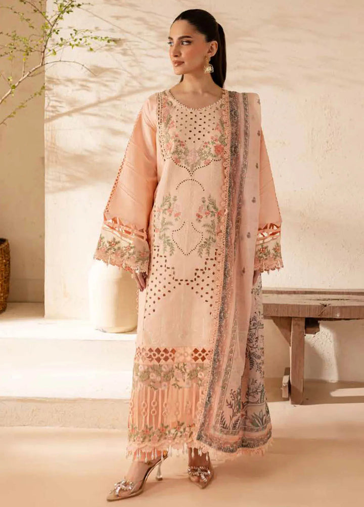 The Summer Garden By Parishay Embroidered Lawn Suit Unstitched 3 Piece PR25TS SG-10 - Summer Collection
