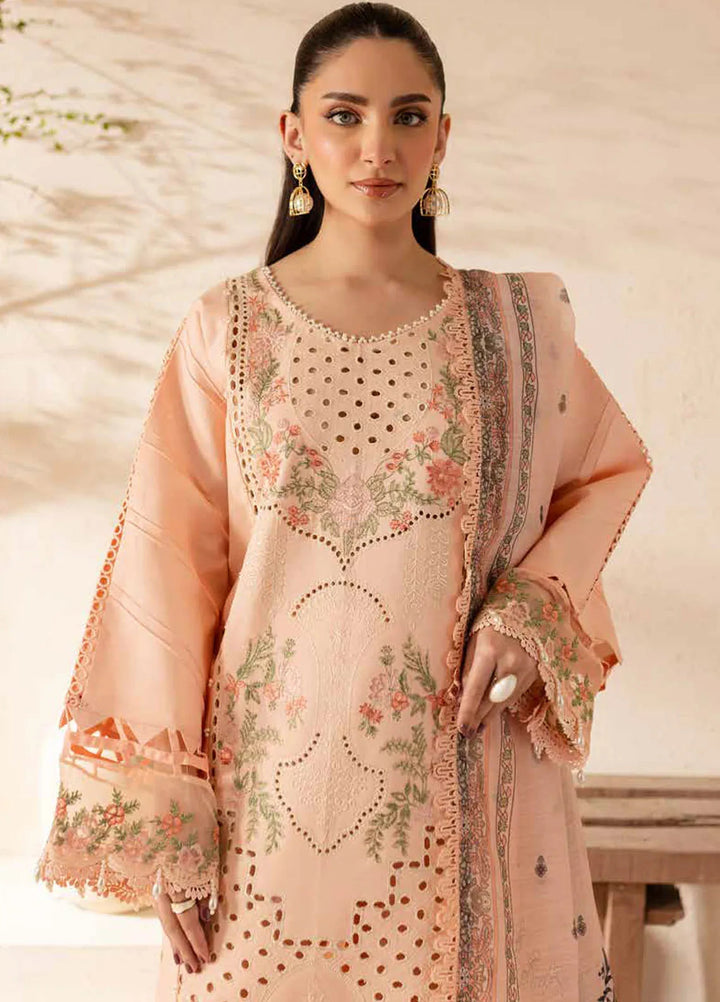 The Summer Garden By Parishay Embroidered Lawn Suit Unstitched 3 Piece PR25TS SG-10 - Summer Collection