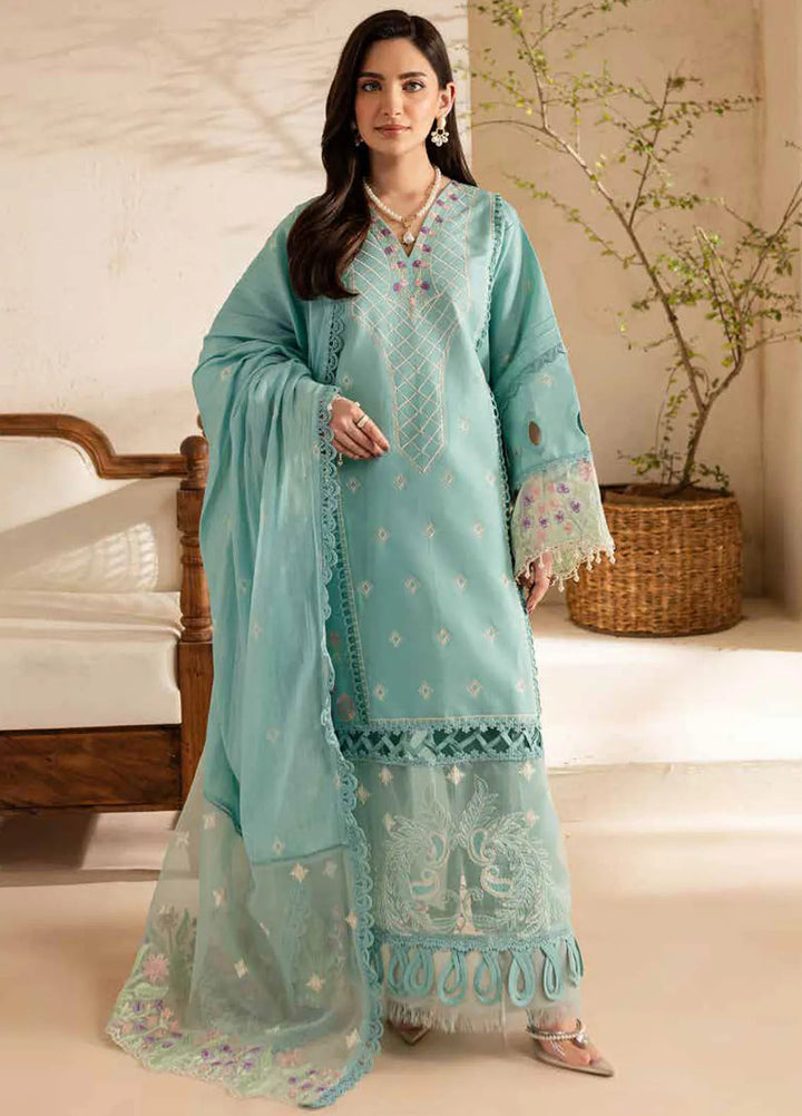 The Summer Garden By Parishay Embroidered Lawn Suit Unstitched 3 Piece PR25TS SG-11 - Summer Collection