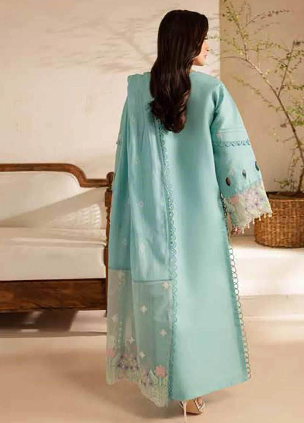 The Summer Garden By Parishay Embroidered Lawn Suit Unstitched 3 Piece PR25TS SG-11 - Summer Collection
