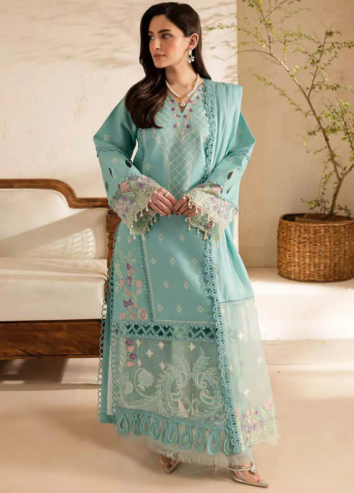 The Summer Garden By Parishay Embroidered Lawn Suit Unstitched 3 Piece PR25TS SG-11 - Summer Collection