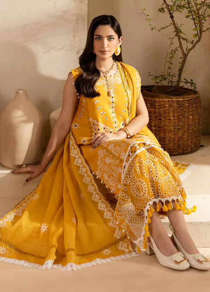 The Summer Garden By Parishay Embroidered Lawn Suit Unstitched 3 Piece PR25TS SG-13 - Summer Collection