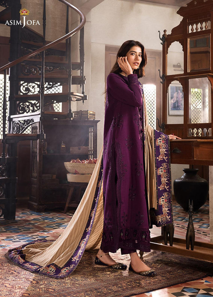 The Syra Edit by Asim Jofa Embroidered  Suits Unstitched 3 Piece AJ22SE AJK-02 - Winter Collection