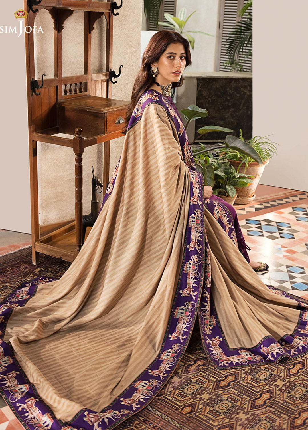 The Syra Edit by Asim Jofa Embroidered  Suits Unstitched 3 Piece AJ22SE AJK-02 - Winter Collection