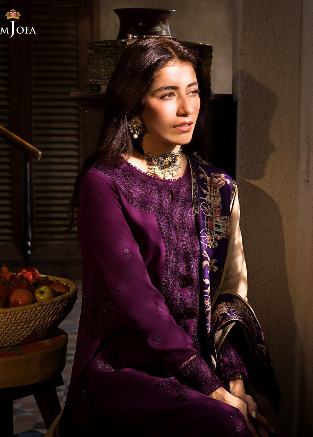 The Syra Edit by Asim Jofa Embroidered  Suits Unstitched 3 Piece AJ22SE AJK-02 - Winter Collection