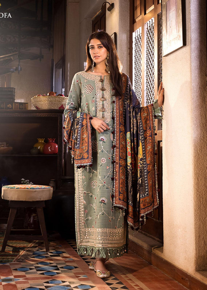 The Syra Edit by Asim Jofa Embroidered  Suits Unstitched 3 Piece AJ22SE AJK-03 - Winter Collection