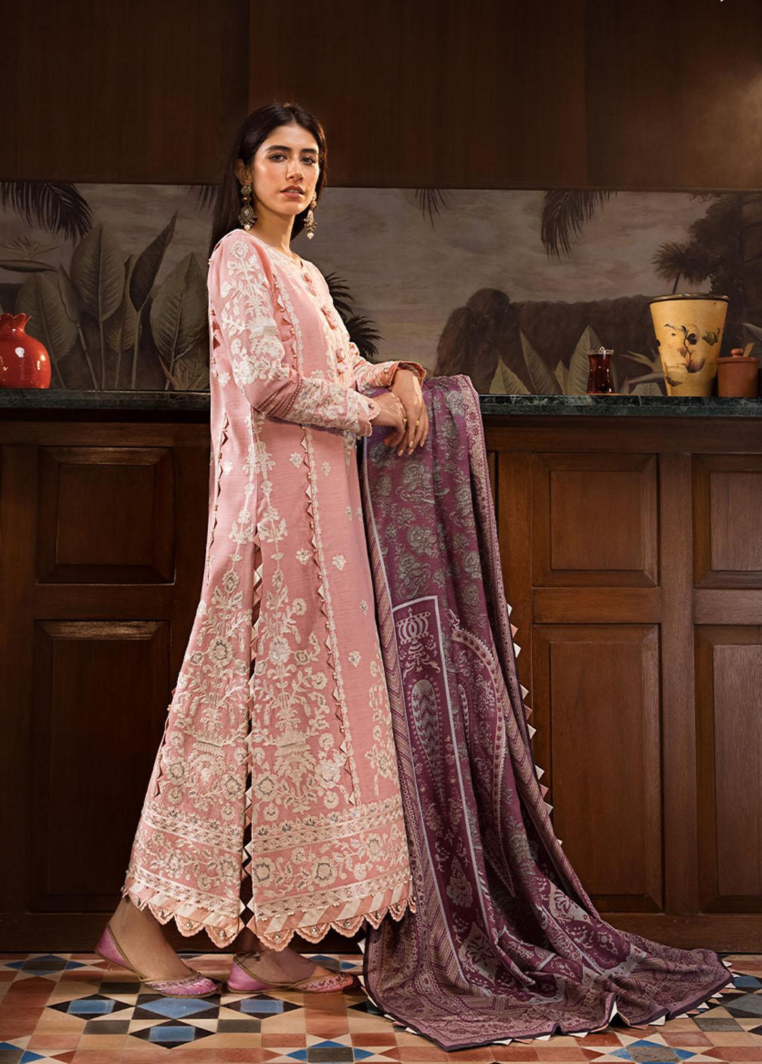 The Syra Edit by Asim Jofa Embroidered  Suits Unstitched 3 Piece AJ22SE AJK-05 - Winter Collection