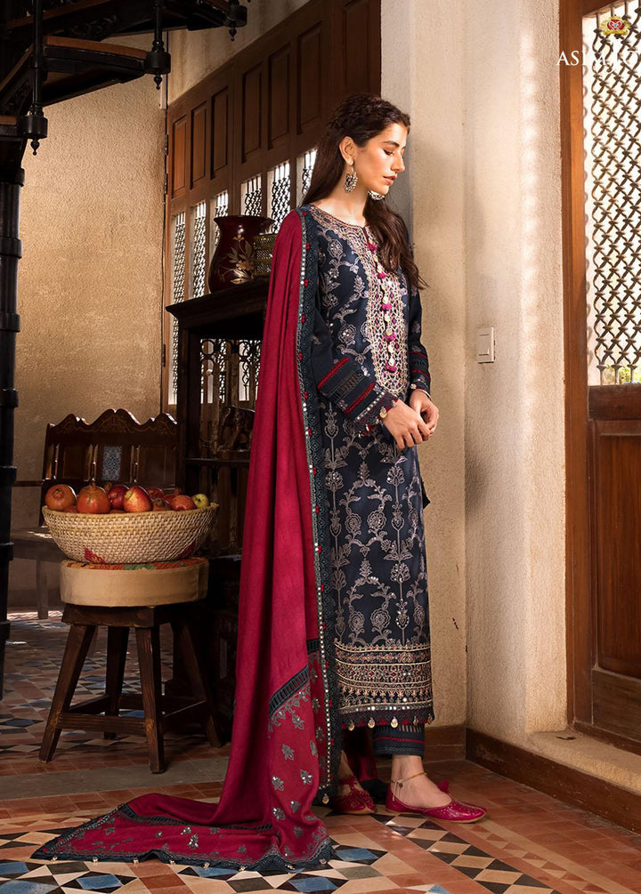 The Syra Edit by Asim Jofa Embroidered  Suits Unstitched 3 Piece AJ22SE AJK-06 - Winter Collection